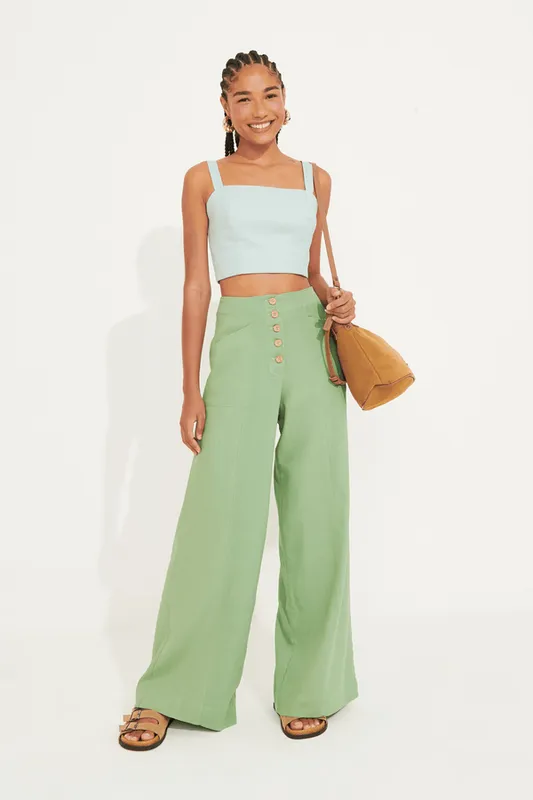 calça pantalona katia VERDE HERBARIUM GG