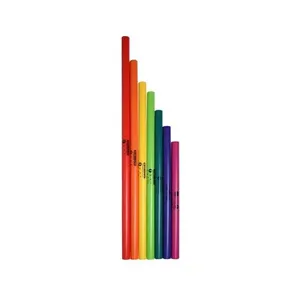 Kit de Instrumentos Musicais Escala Diatônica Grave Dó Maior BWJG 7 Peças Coloridas Boomwhackers Kit Instrumentos Musicais BWJG Escala Diatônica Grave Colorido Boomwhackers
