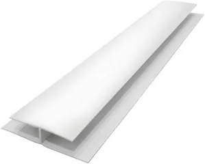 Emenda H PVC Real Branco Neve 6m