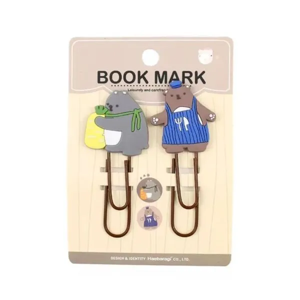 Clips Urso Pacote com 2 Unidades Uniso Design Exclusivo em Formato de Urso Material Resistente Cinza Clips Urso Pacote com 2 Unidades Uniso Material Resistente e Formato de Urso Cinza