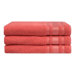 Kit 3 Toalhas De Banho Gigante Felpuda Diamante - 80x165cm Rosa