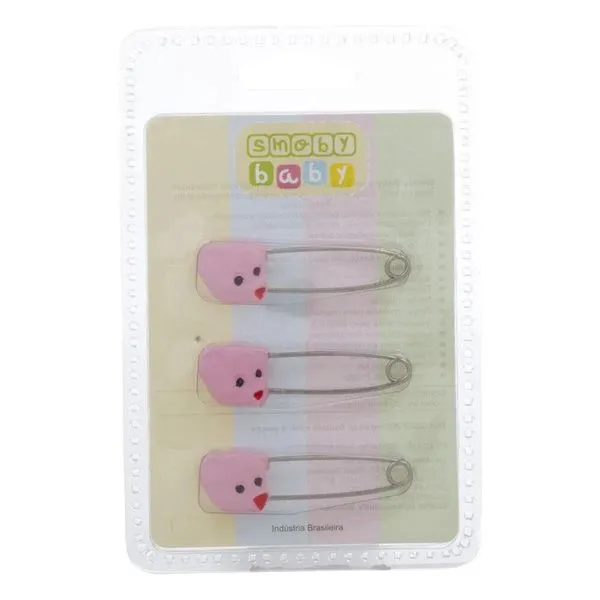 Kit Alfinete Para Fralda Smoby Baby 3 Peças 875394 (MP)