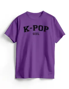 Camiseta Algodão Roxa K-Pop College 12 / Roxo