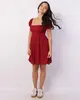 Vestido Feminino Curto Viscose Berry & Co. Trançado Vinho G