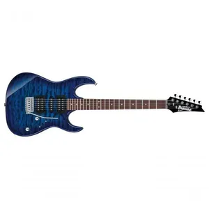 Guitarra Elétrica RG GIO GRX70QA-TBB 6 Cordas Corpo Poplar Tampo Quilted Maple Transparent Blue Burst Ibanez Guitarra Elétrica RG GIO GRX70QA-TBB 6 Cordas Transparent Blue Burst Ibanez
