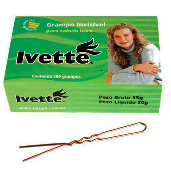 Grampo Invisível Para Cabelo Loiro Ivette Com 100 Unidades 020