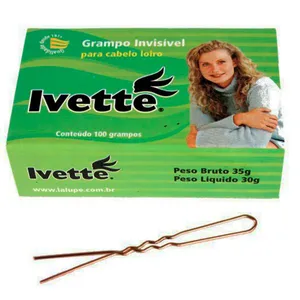 Grampo Invisível Para Cabelo Loiro Ivette Com 100 Unidades 020