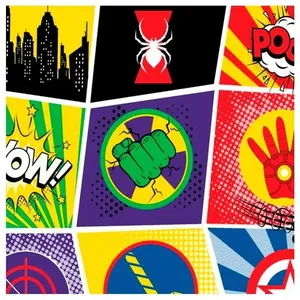 Tnt Estampado Super-heróis - 5 Metros