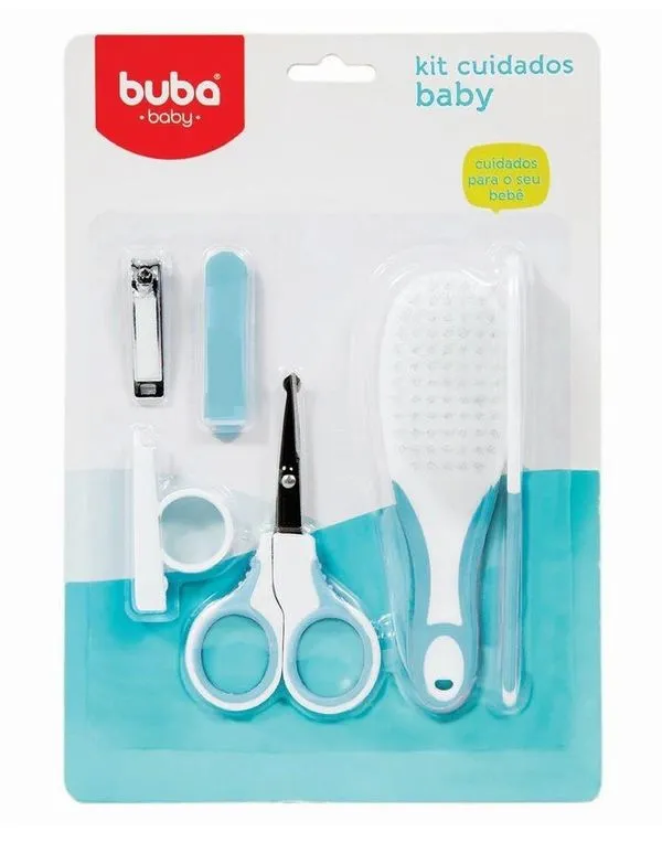 Kit Bebê Higiene Cuidados Azul Buba