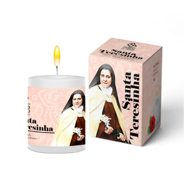 Vela Perfumada Santa Terezinha Floral 60g 406340 - Chama de Ouro