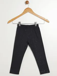 Calça Molecotton Com Glitter Infantil Para Menina- PRETO 2