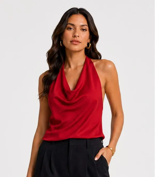Blusa Feminina Com Decote Degagê Infinita Cor Vermelho P