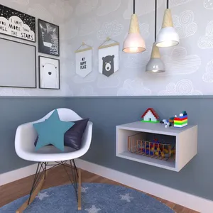 Nicho para Quarto Infantil MDP Cinza Cristal