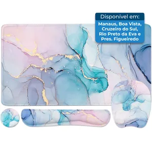 Kit Mousepad Ergonômico WB com 4 Peças Azul A-MBI