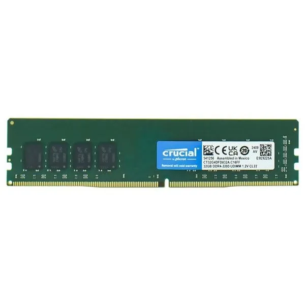 Memória RAM DDR4 32GB 3200MHz CT32G4DFD832A Alta Largura de Banda Eficiência Energética Crucial Basics Memória RAM DDR4 32GB 3200MHz CT32G4DFD832A Alta Largura de Banda Crucial Basics
