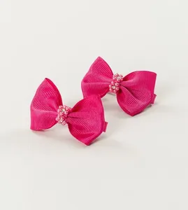 Bico de Pato Laço e Florzinha Pink com 2 unidades Pink