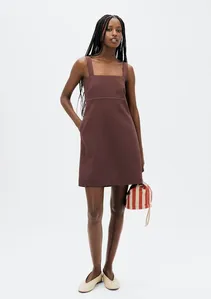Vestido Curto Decote Quadrado - Vinho XP