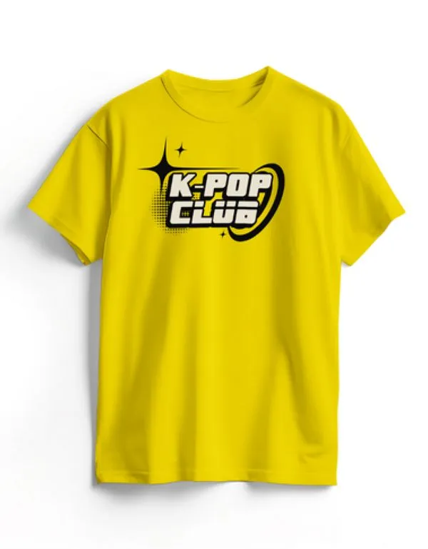 Camiseta Algodão Amarela K-Pop Cyber 8 / Amarelo