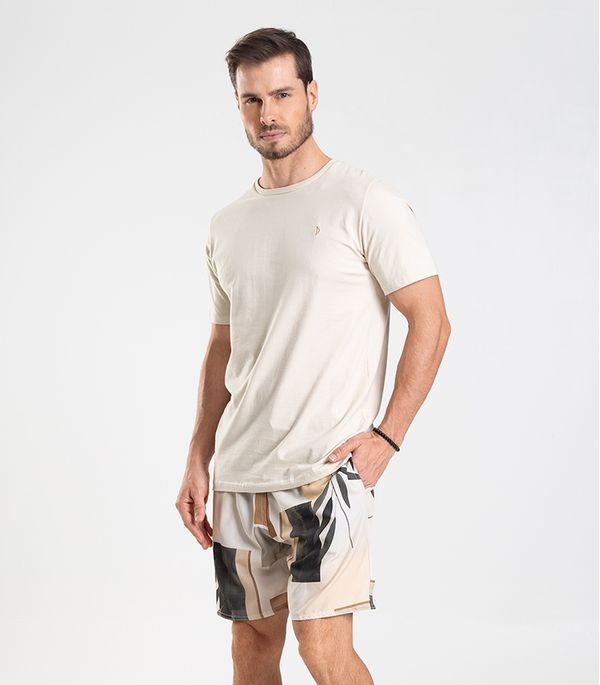 Bermuda Masculina De Microfibra Long Bong Bege M