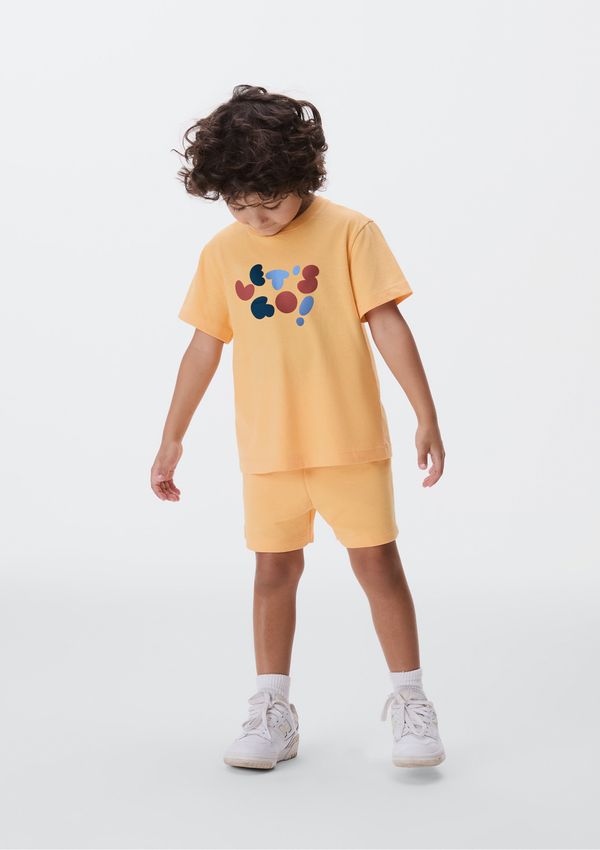 Conjunto Curto Infantil Menino Toddler - Amarelo 004