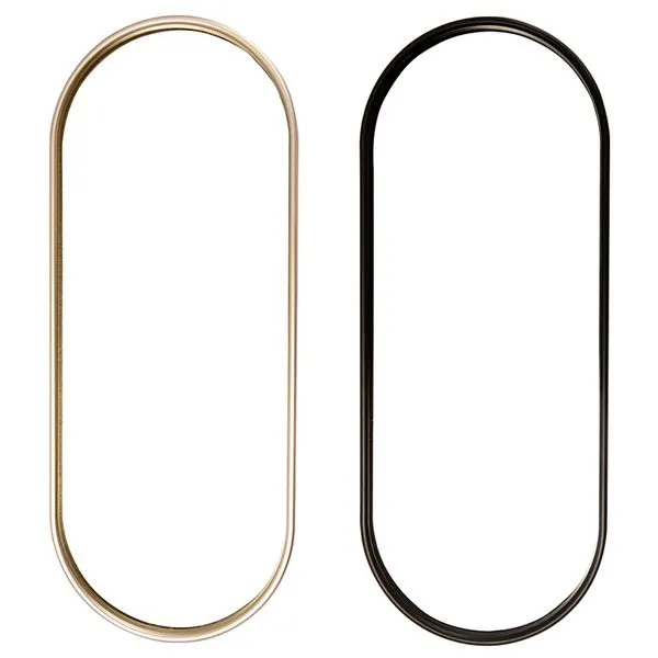 Espelho Slim Oval Bela Casa Grande Plástico PP Vidro Sortido 29,8x11,9x1,5cm LM3733BEL - honeyhome