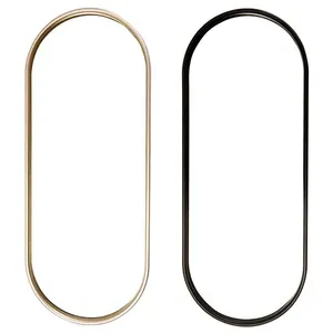 Espelho Slim Oval Bela Casa Grande Plástico PP Vidro Sortido 29,8x11,9x1,5cm LM3733BEL - honeyhome