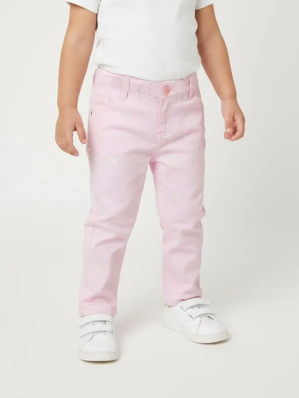 Calça Sarja Infantil Para Menina - ROSA 2