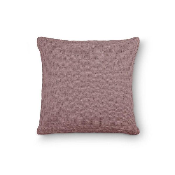 Capa De Almofada Decorativa Tricot Golden Com Zíper Rosa Místico