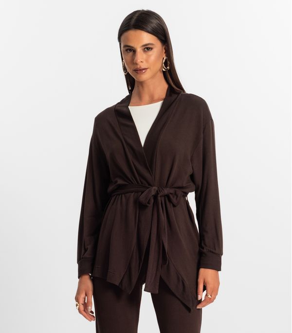 Cardigan Feminino Rovitex Marrom P