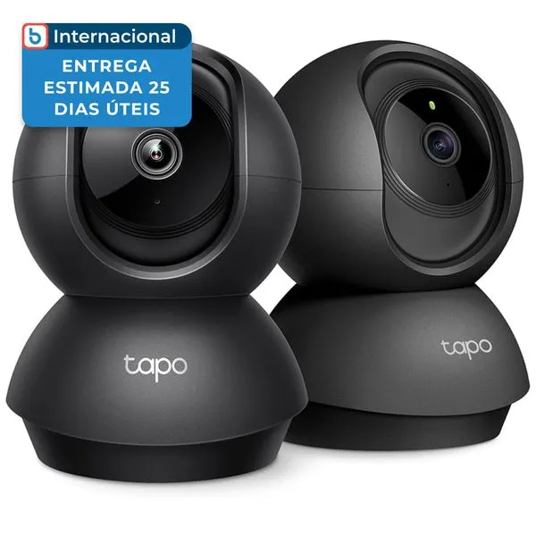 Conjunto Câmera de Segurança Tapo 2 Peças Preto C211 A-MBI