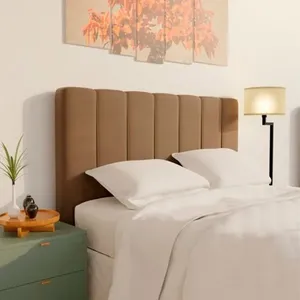 Cabeceira de Casal Styllus Itália, para Colchão de 138 cm Veludo Marrom