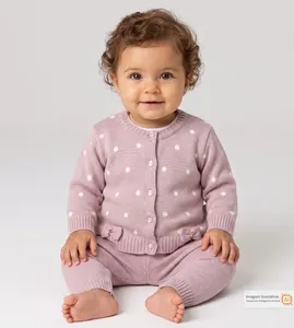 Conjunto Tricô Poá Rosa - M