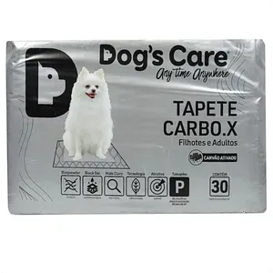 TAPETE HIGIÊNICO CARBO.X DOGS CARE PARA CÃES TAM P COM 30 UNIDADES 60CM X 55CM