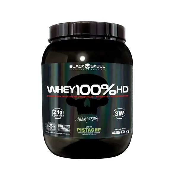 Whey 100% HD Pote - 450g - Black Skull Whey 100% HD Pote 450g – Pistache