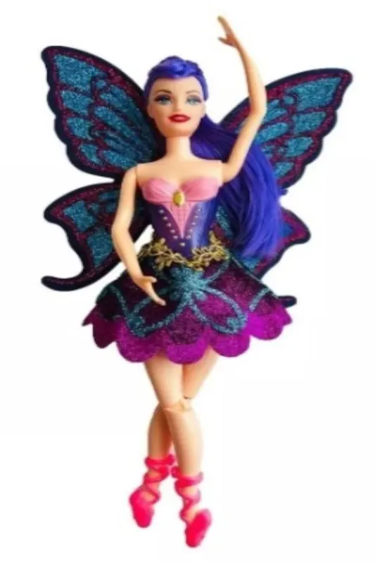 Brinquedo Boneca Fada Bailarina com Asas Glitter