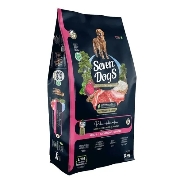 Ração Seven Cão Adulto Médio E Grande Cordeiro 14Kg (MP)