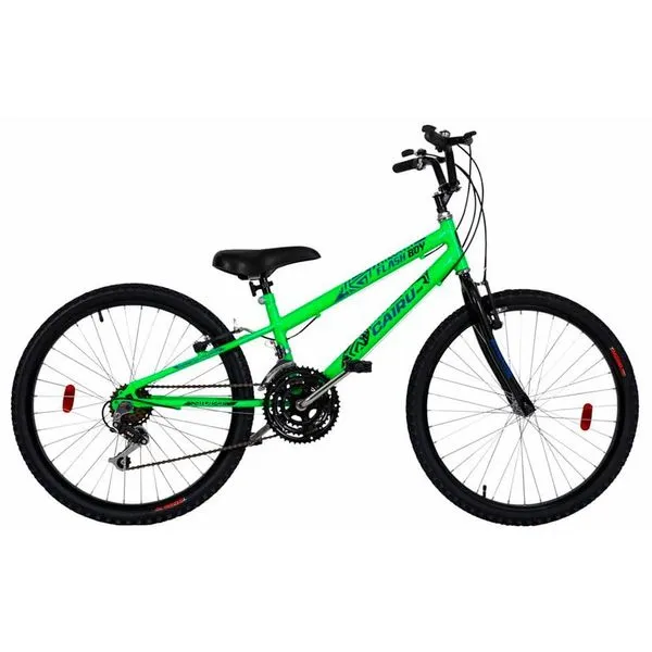 Bicicleta Cairu Aro 24 Rebaixada 21 Velocidades Flash Boy Verde (MP)