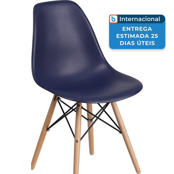 Cadeira De Jantar Moderna De Plástico Flash Azul Marinho A-MBI