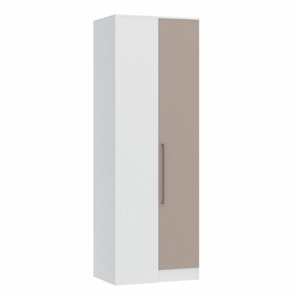 Guarda Roupa Modulado Canto Reto 1 Porta Requinte+ 100% MDF Branco Line/Duna Line
