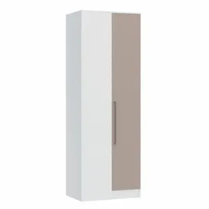 Guarda Roupa Modulado Canto Reto 1 Porta Requinte+ 100% MDF Branco Line/Duna Line