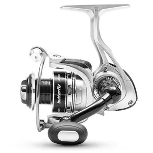 Molinete Butterfly 2000 com Tração Máxima 6KG e 3 Rolamentos em Grafite e Alumínio Prata Maruri Fishing Molinete Butterfly 2000 com Tração Máxima 6KG e 3 Rolamentos Prata Maruri Fishing