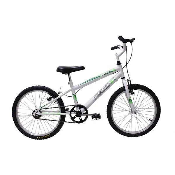Bicicleta Aro 20 Bike Infantil Meninos Masculino Saidx Branca