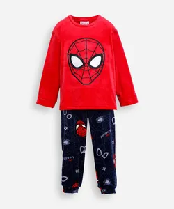 pijama infantil de plush homem aranha vermelho 4