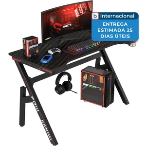 Mesa De Escritório Extra Grande De Fibra De Carbono Com Suporte Bestoffice Vermelho A-MBI