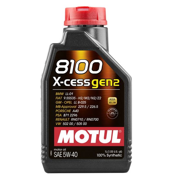 Óleo Motul Para Motor Carro 8100 X-Cess Gen2 5W40 1L (MP)