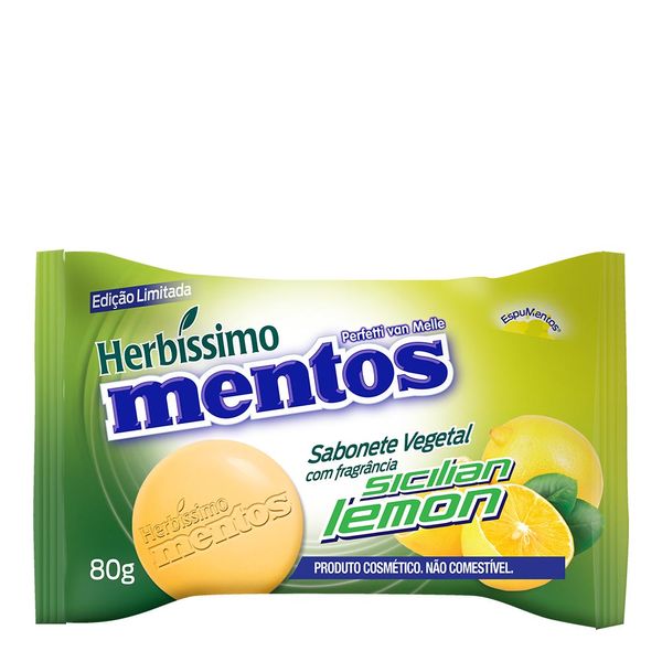 Sabonete em Barra Vegetal Herbíssimo Mentos Sicilian Lemon 80g