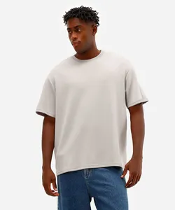 camiseta masculina manga curta com recorte cinza P