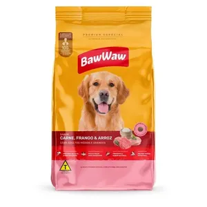Ração Cão Baw Waw Adulto Carne, Arroz e Frango 5kg