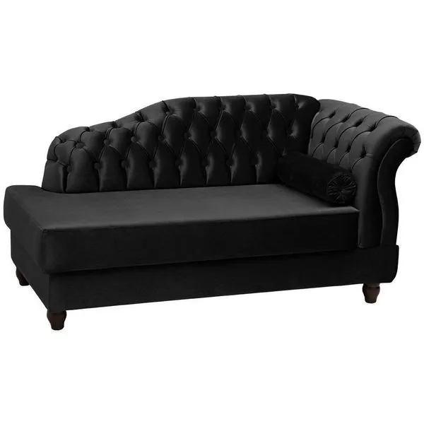 Recamier Diva Chaise Capitone 160 Cm Pes Mdf Gane Sl 944 Veludo Peer Sl 944