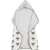 Toalha Baby C/ Capuz Tecebem Estampada c/ Fralda Dori Branco